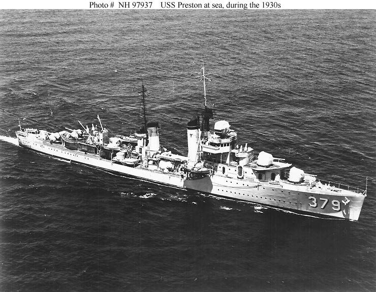Photo #: NH 97937  USS Preston (DD-379)