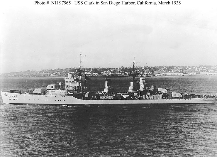 Photo #: NH 97965  USS Clark (DD-361)