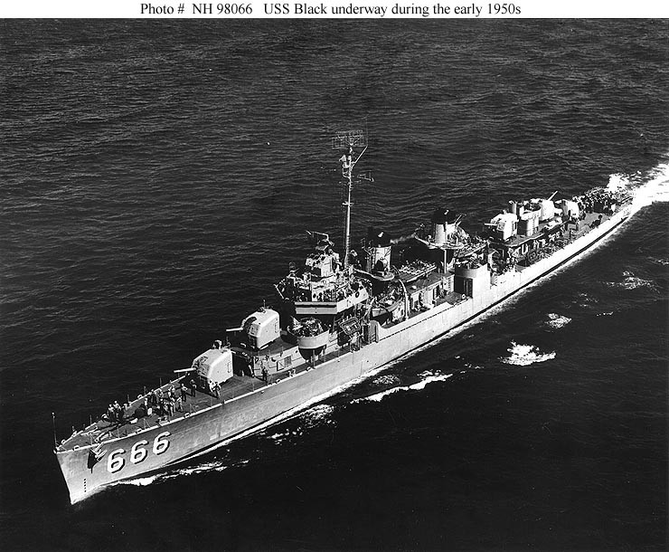 Photo #: NH 98066  USS Black (DD-666)