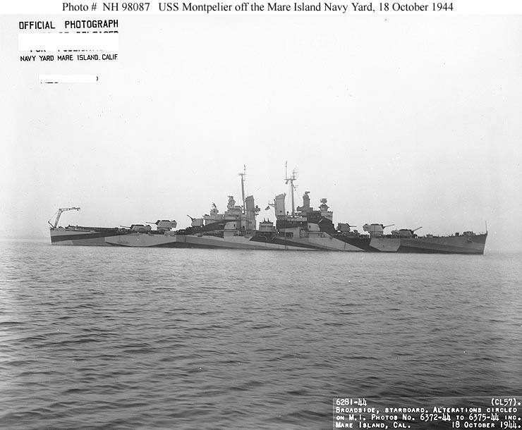 Photo #: NH 98087  USS Montpelier (CL-57)