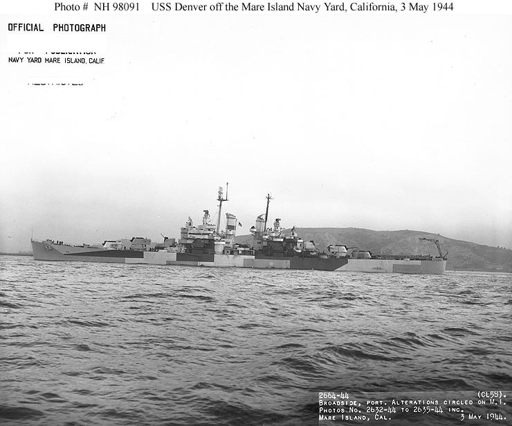 Photo #: NH 98091  USS Denver (CL-58)