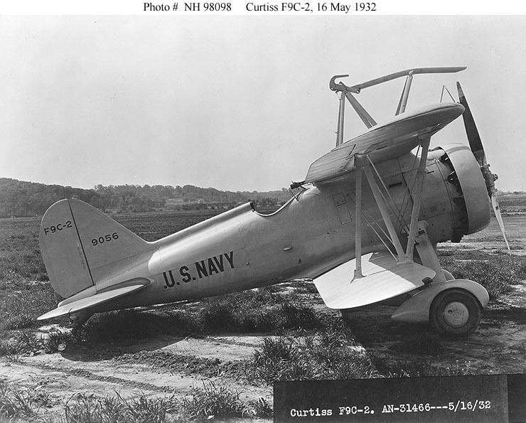 Photo #: NH 98098  Curtiss F9C-2 &quot;Sparrowhawk&quot; fighter
