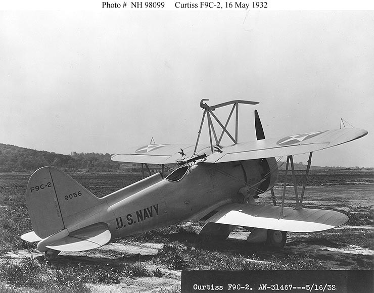 Photo #: NH 98099  Curtiss F9C-2 &quot;Sparrowhawk&quot; fighter