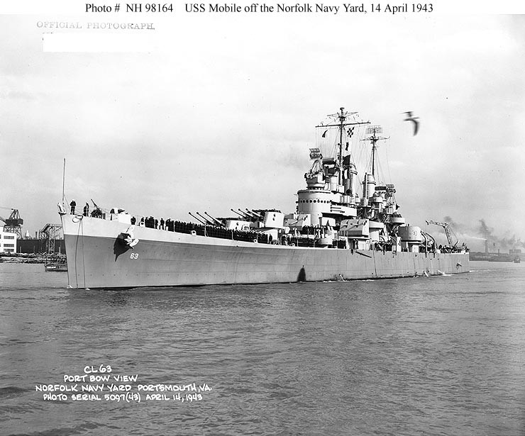 Photo #: NH 98164  USS Mobile (CL-63)