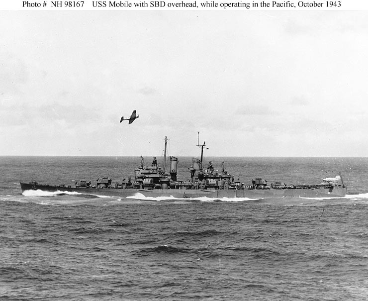 Photo #: NH 98167  USS Mobile (CL-63)