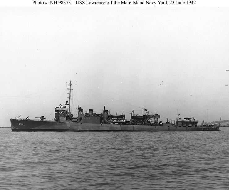 Photo #: NH 98373  USS Lawrence (DD-250)