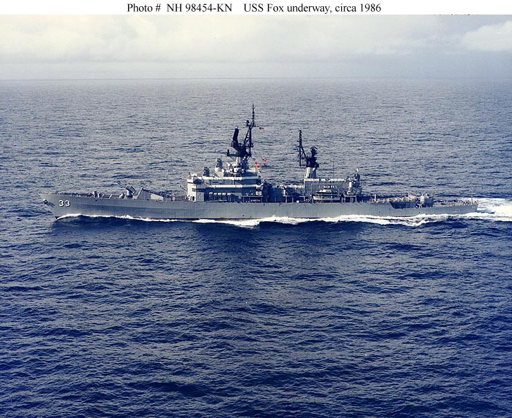Photo #: NH 98454-KN USS Fox (CG-33)
