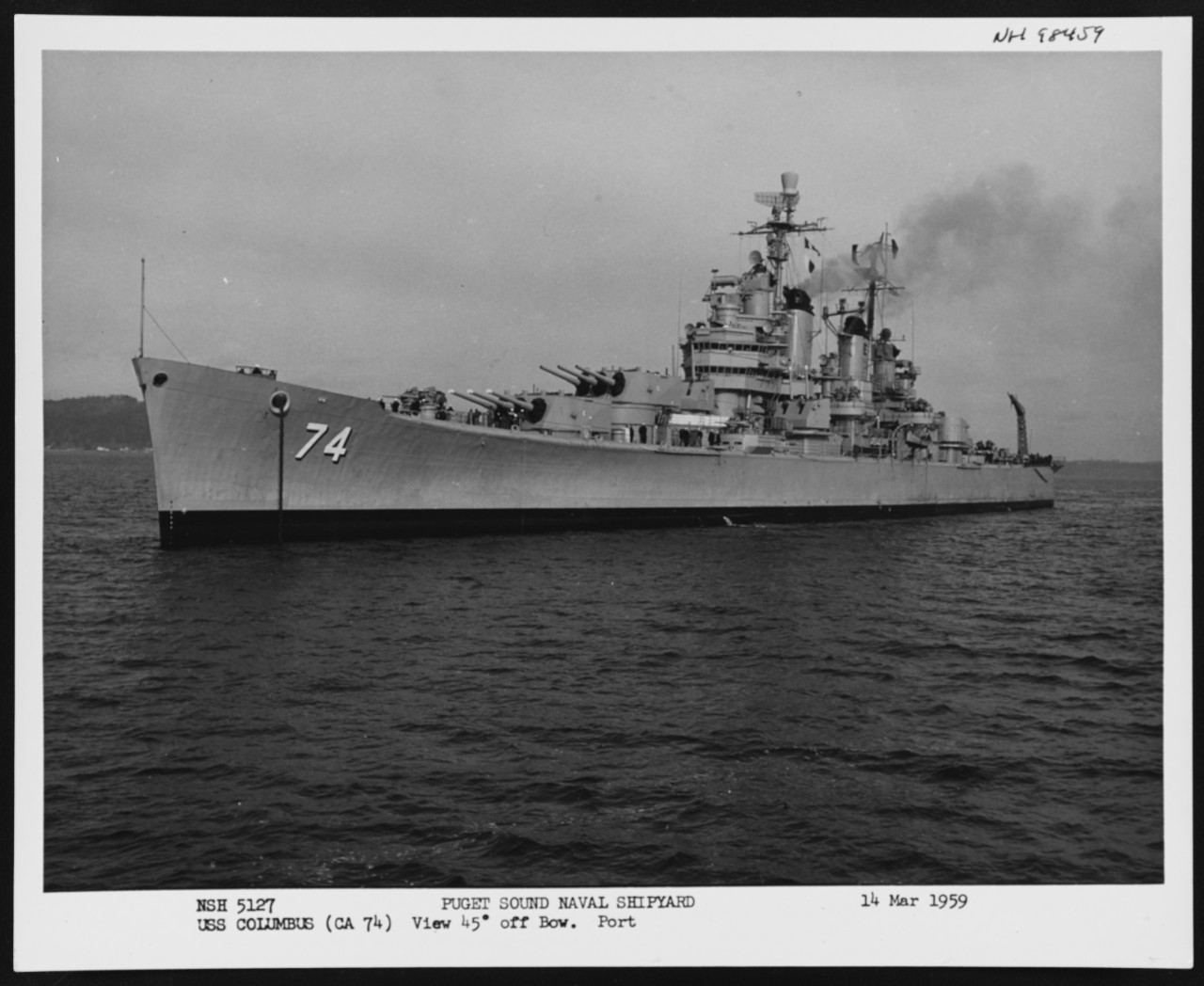 Photo #: NH 98459  USS Columbus (CA-74)
