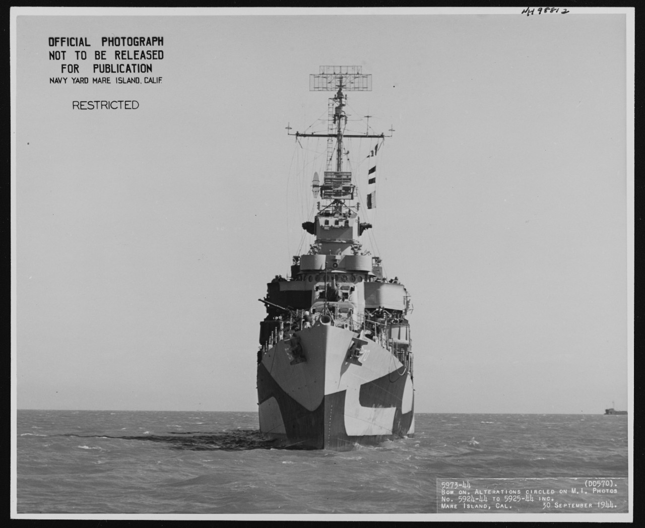 Photo #: NH 98812  USS Charles Ausburne (DD-570)