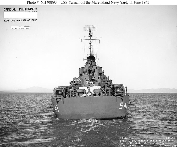 Photo #: NH 98893  USS Yarnall (DD-541)