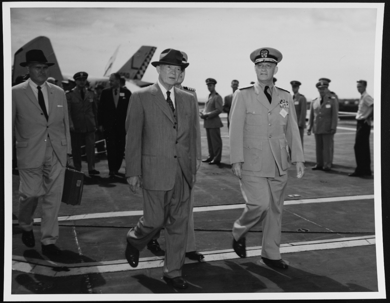 President Dwight Eisenhower and Admiral Arleigh Burke