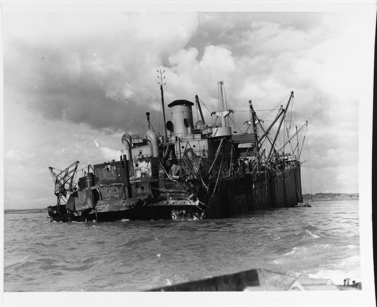 S.S. ELIHU YALE ("Liberty Ship") off the Anzio Beachhead, March 2, 1944