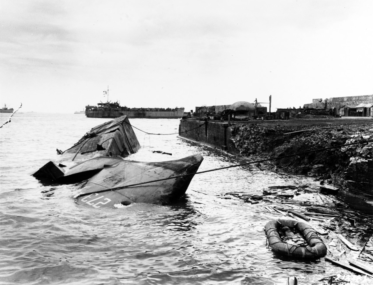 HMS LCI-273 sunk at Anzio, March 28, 1944