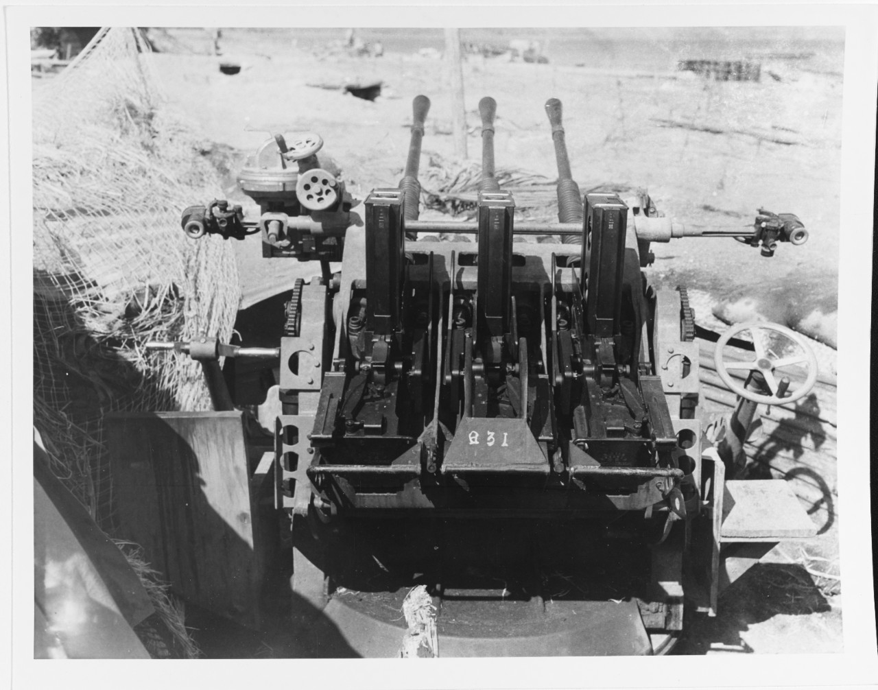 Japanese 25mm Triple Anti-Aircraft Machine Gun Mount, August 1943