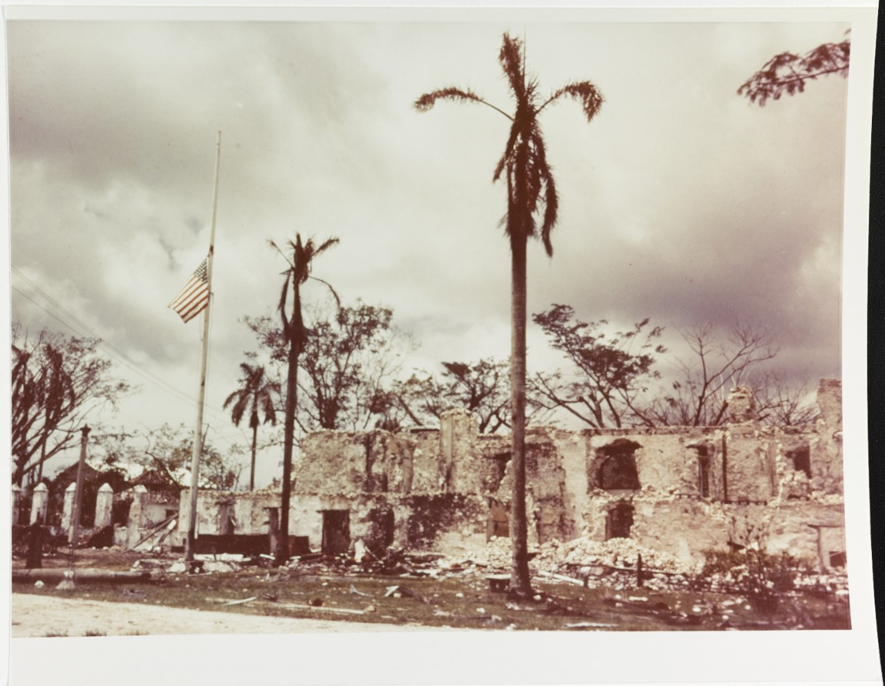 Agana, Guam, U.S. Flag, August 2, 1944