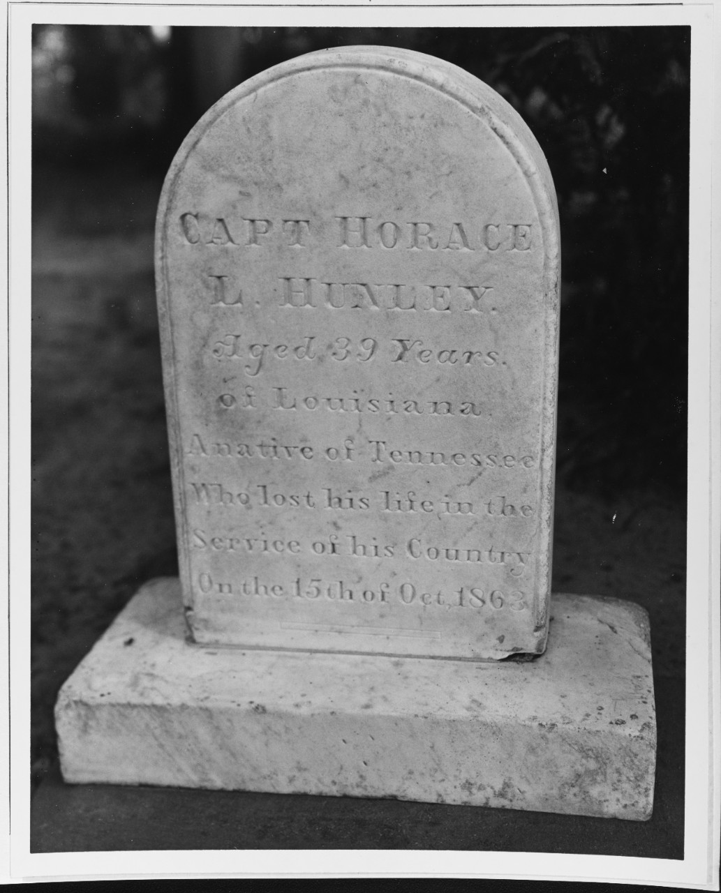 Headstone of Horace Lawson Hunley