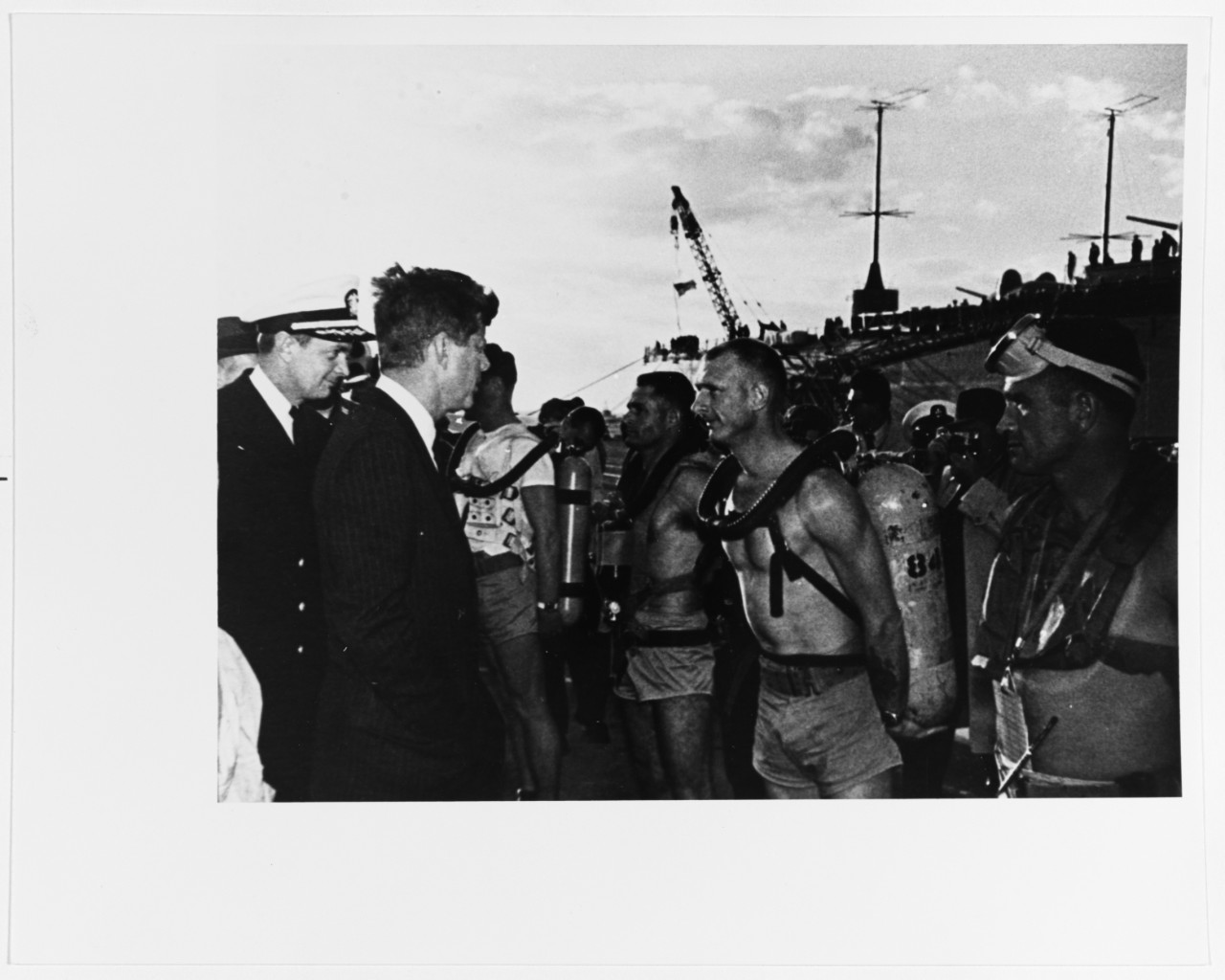 Captain Tazewell Sheppard, Naval Aide, and President John F. Kennedy