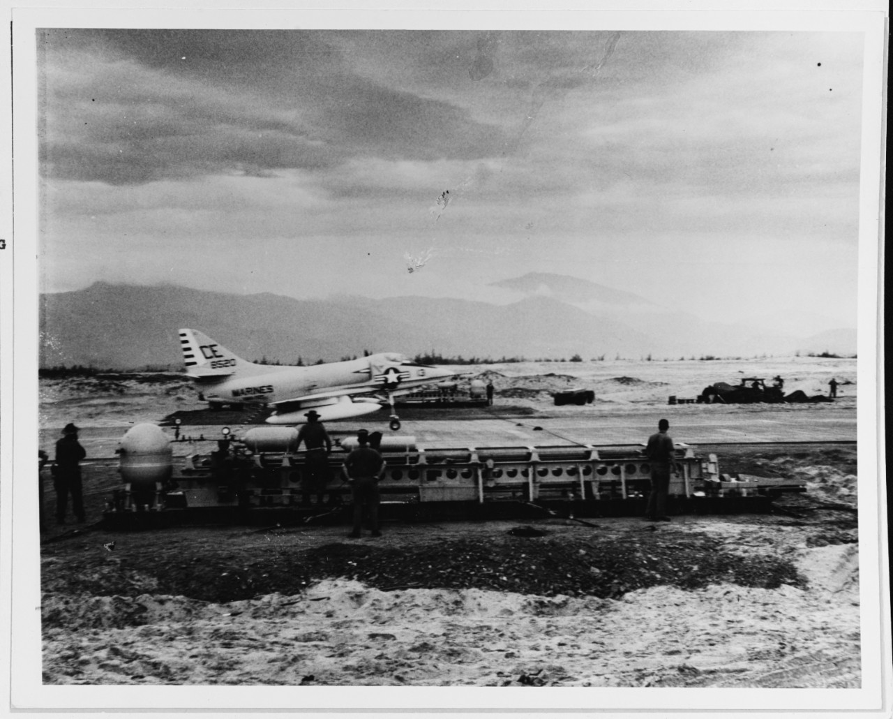 First landing at Chu Lai airstrip:  Marine A-4 Skyhawk