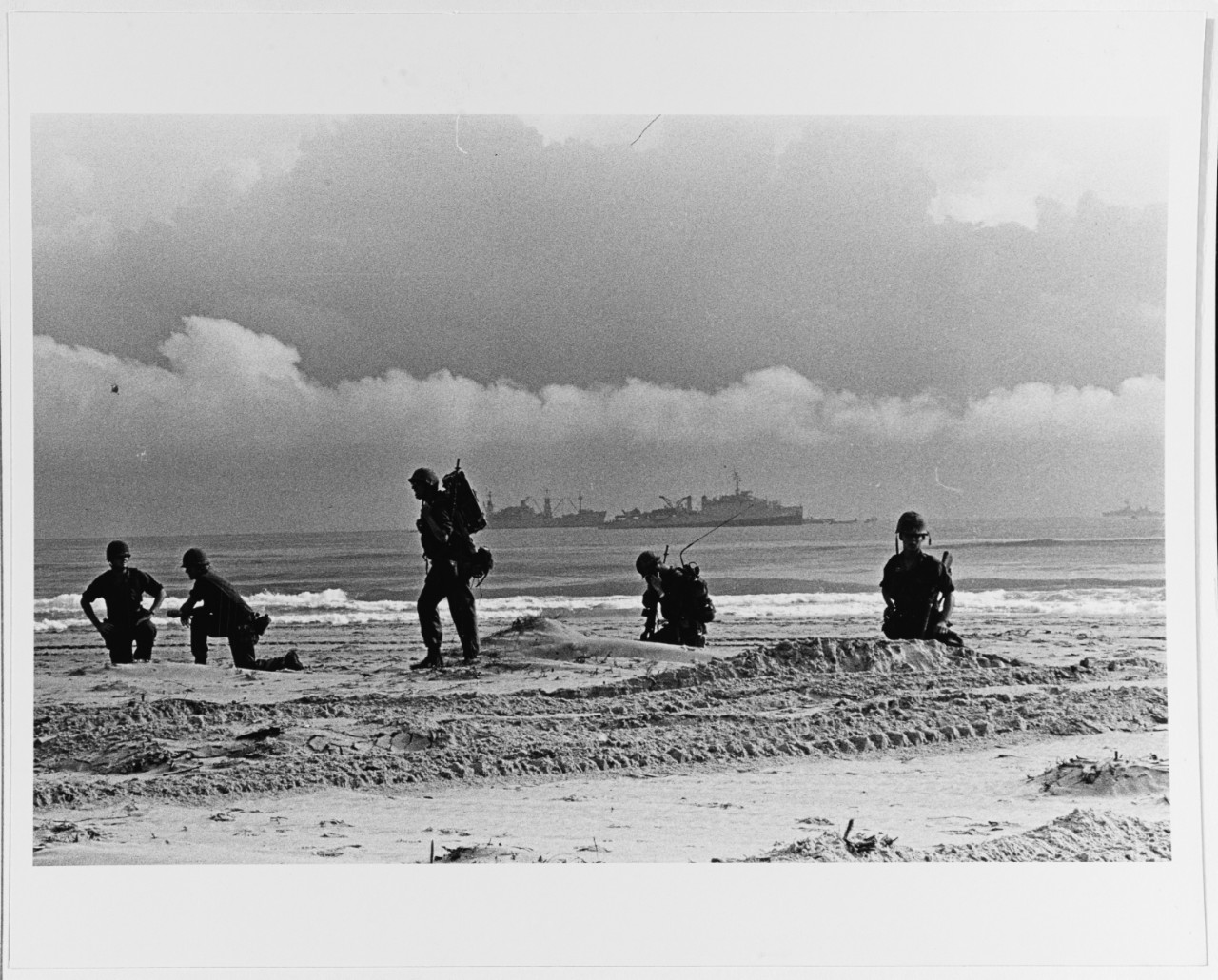 United States Marines on beach of South Vietnam