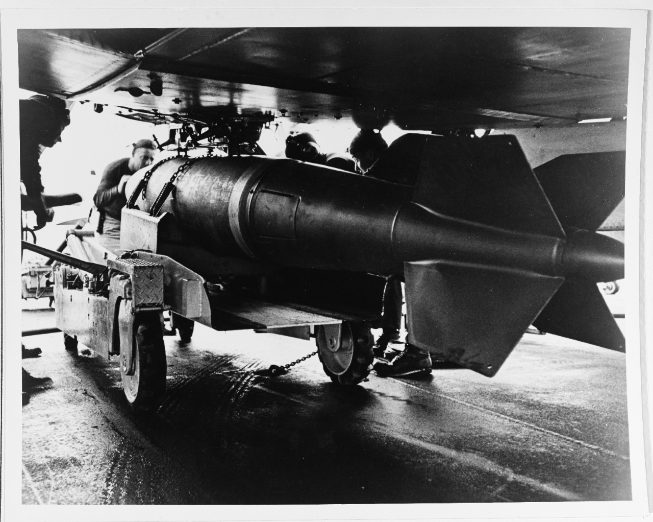 2,000 pound bomb aboard USS RANGER