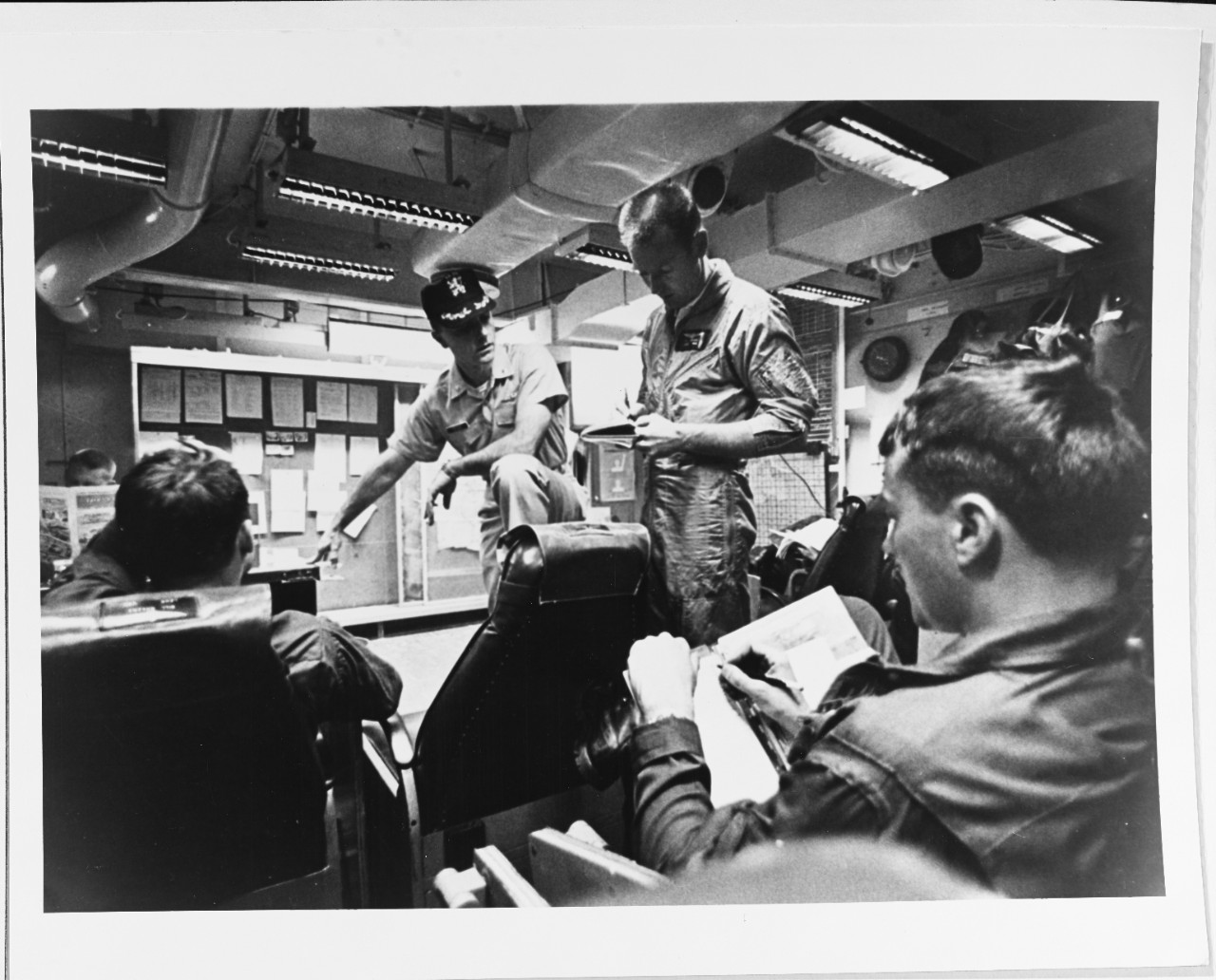 Pilots aboard the USS BON HOMME RICHARD (CVA-31)