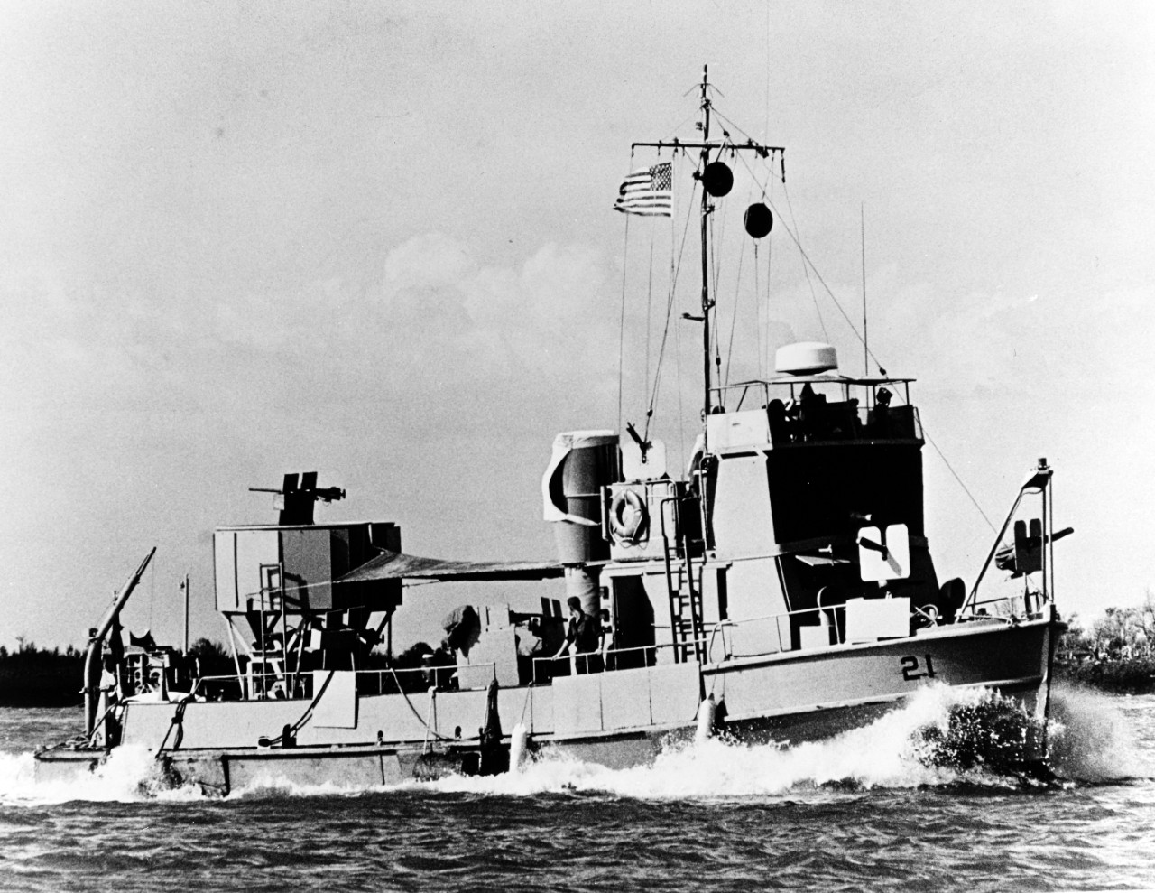 A U.S. Navy MSB Minesweeping Boat