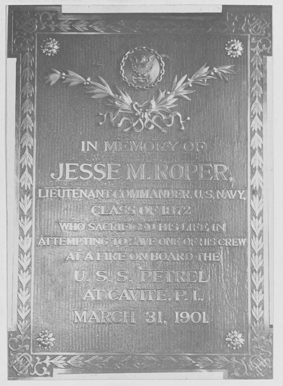 Memorial to Lieutenant Commander Jesse M. Roper, USN
