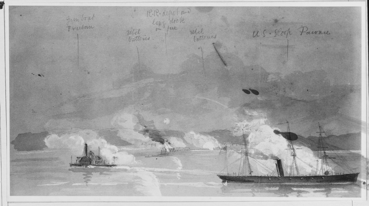 Action Between USS PAWNEE, USS FREEBORN