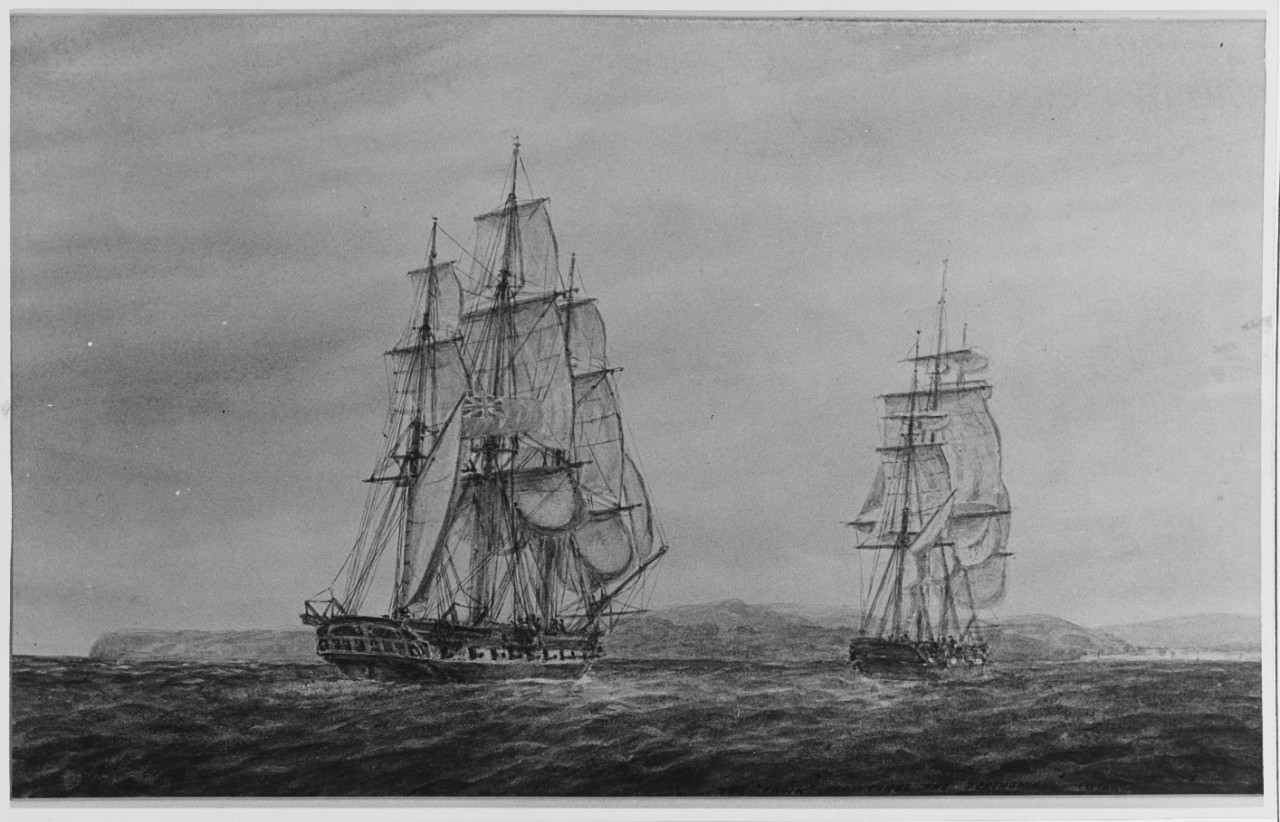 The Prize PERTHSHIRE Retaken by HMS FAWN, 1812