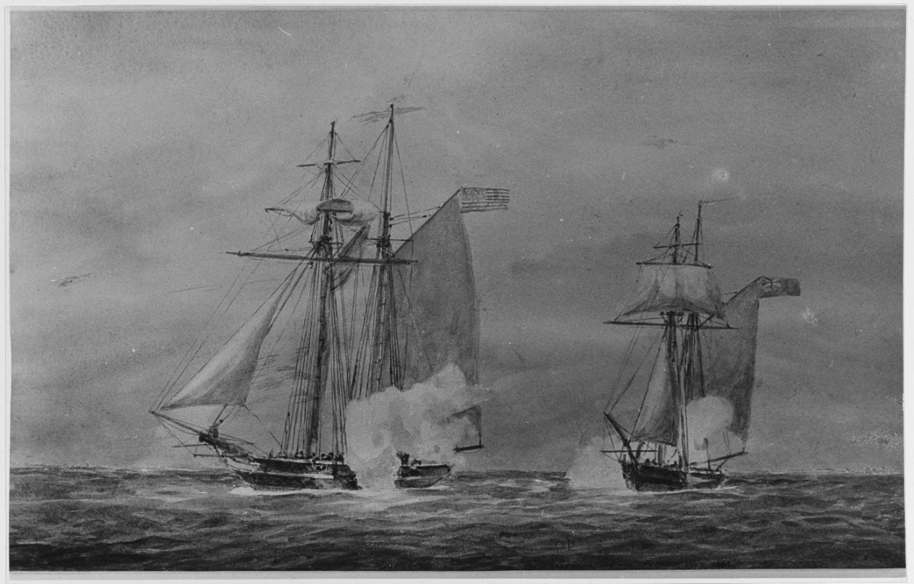 American Privateer PERRY Captures British Schooner HMS BALLAHOU, July 1812