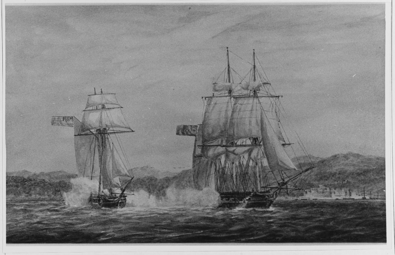 American Privateer ROSAMOND Captured by HMS FAWN, January 1813