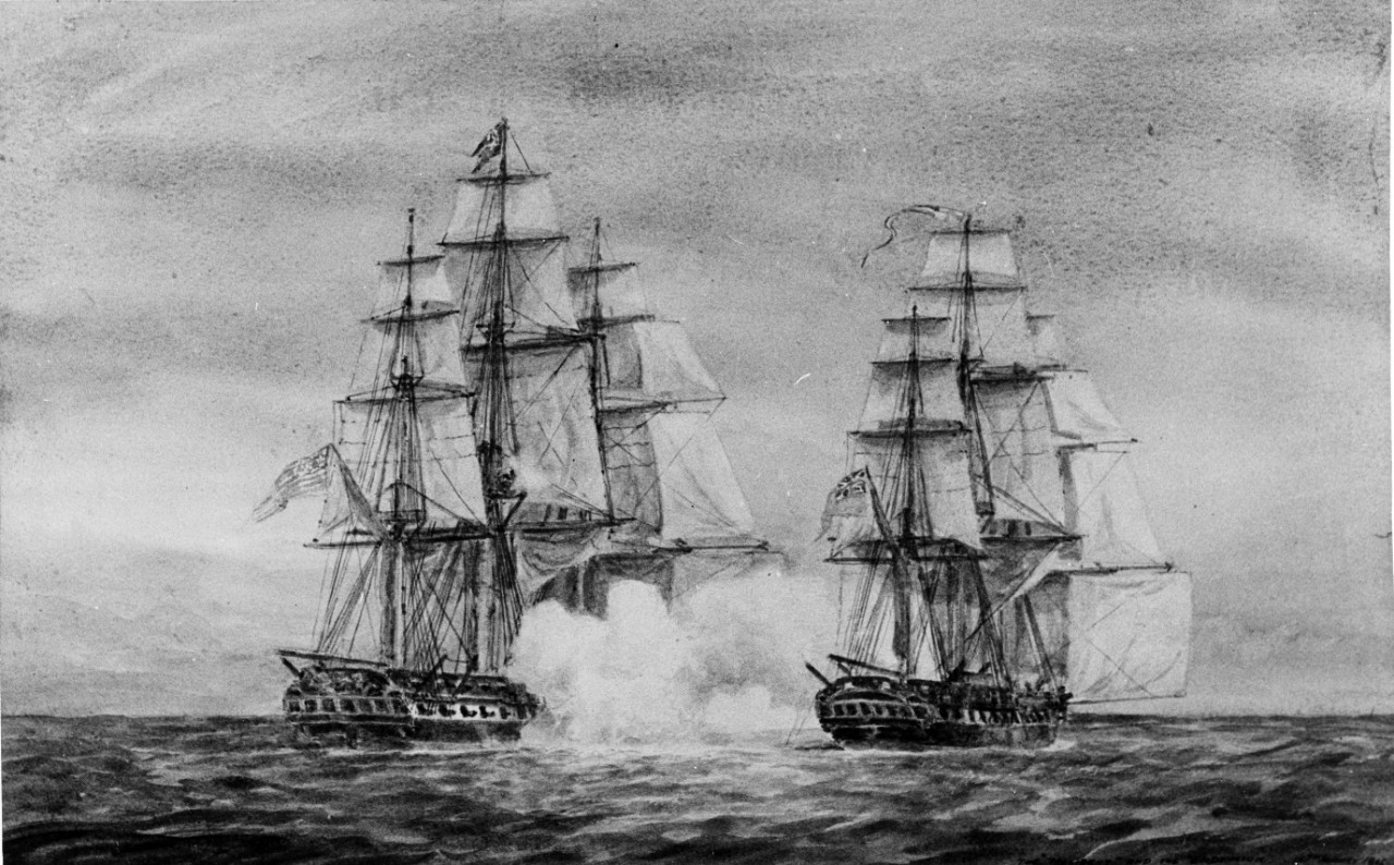 The USS PRESIDENT and the HMS ENDYMION, January 1815