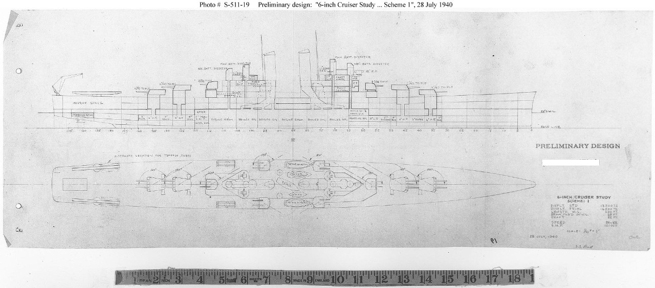 Photo #: S-511-19  &quot;6-inch Cruiser Study ... Scheme 1&quot;