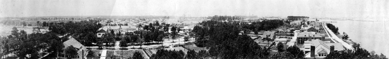 Oversize panorama of Naval Operating Base, Hampton Roads, VA, ca. 1910s-1920s
