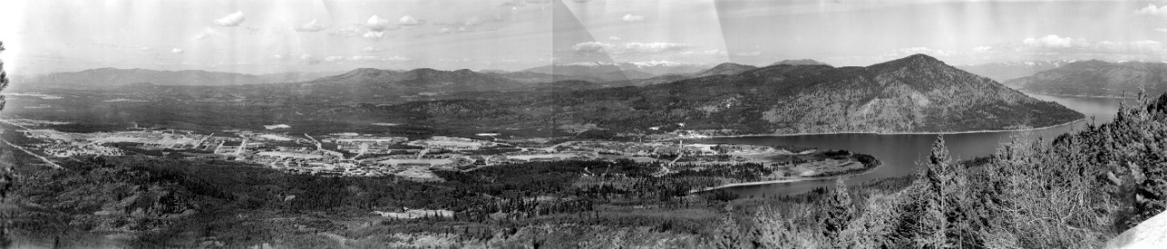Panorama of Naval Training Center, Farragut, ID, ca. 1944. Taken from nearby mountainside.