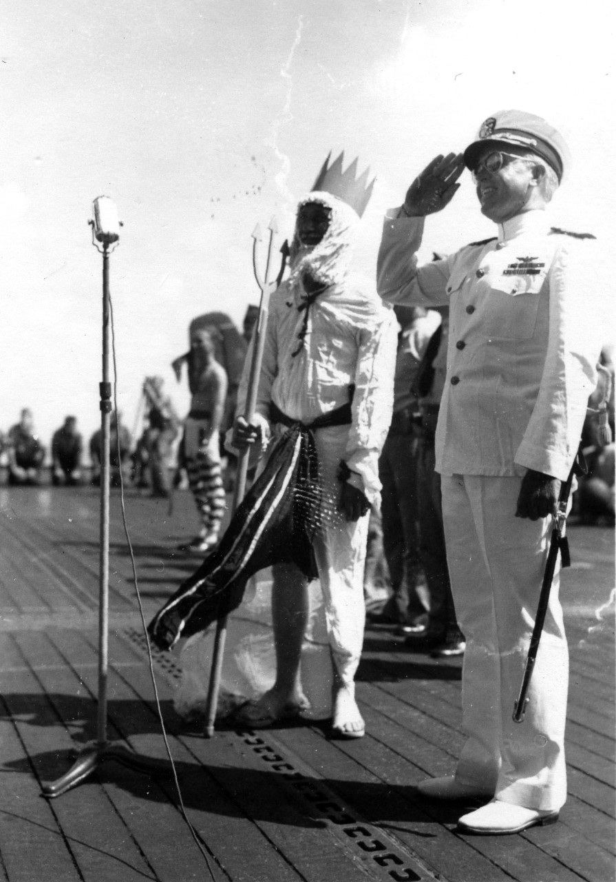 Neptune Ceremony, USS Bismarck Sea (CVE-95)
