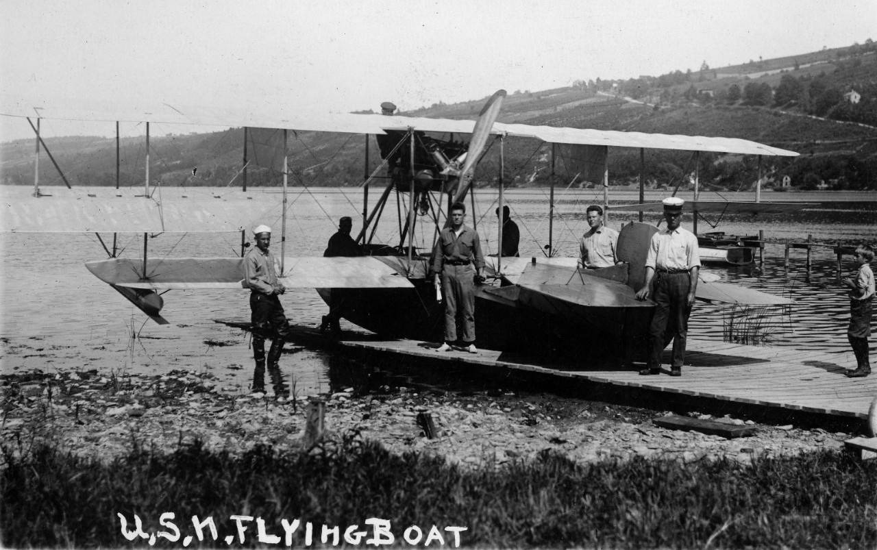 Curtiss Flying Boat on the ramp at Hammondsport, NY