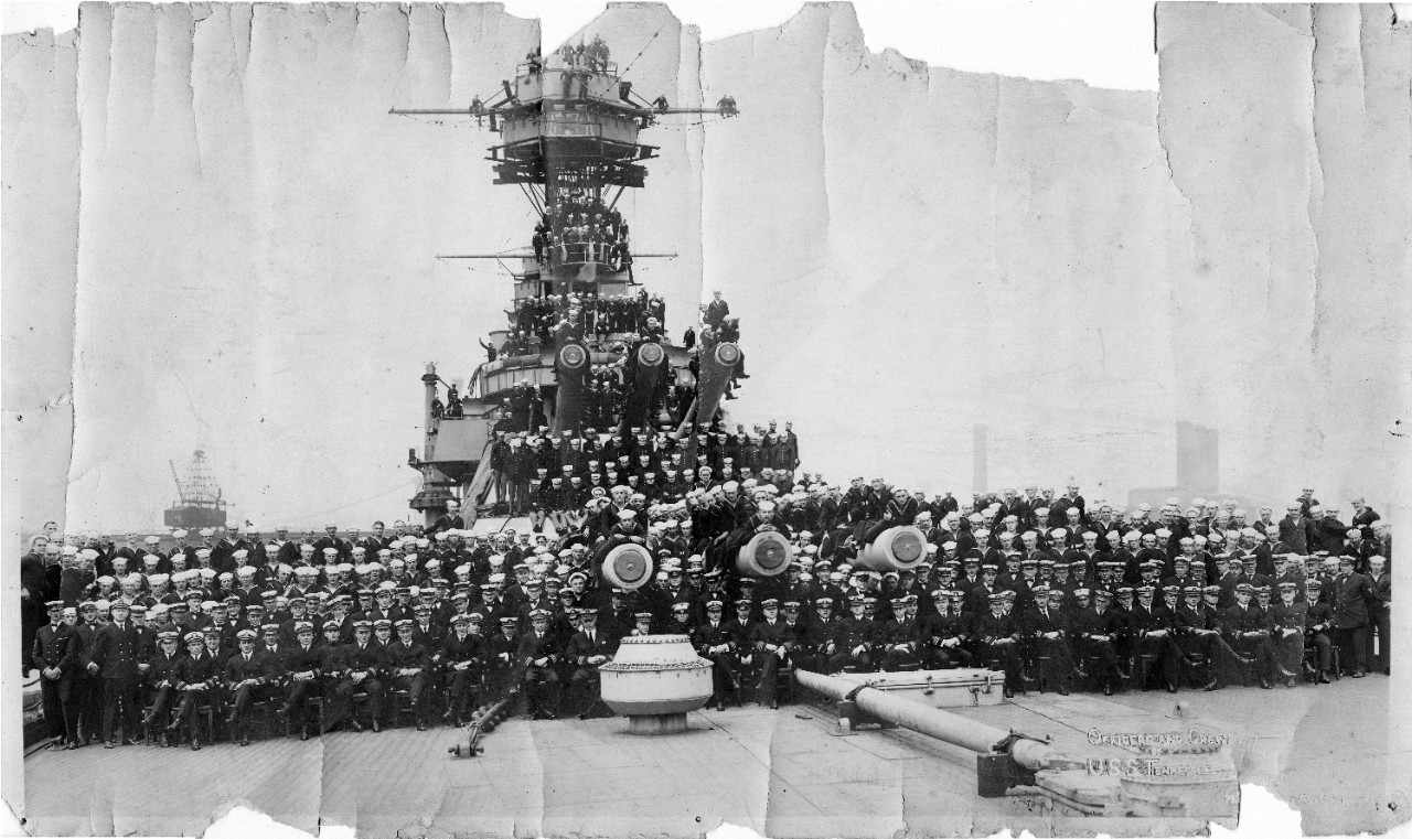 Officers and crew USS Tennessee (BB-43), June 1920