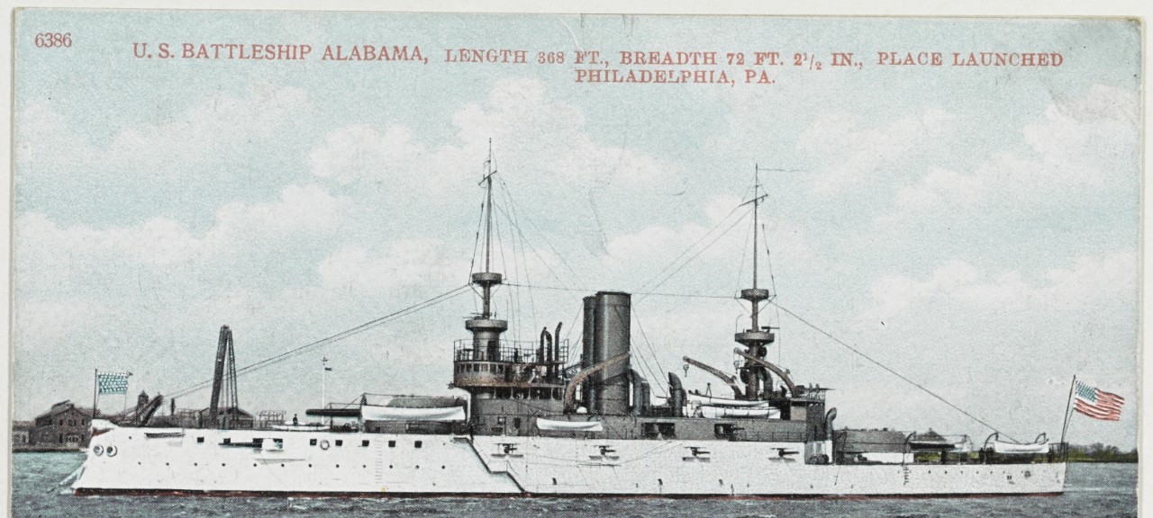 NH-57757-KN: USS Alabama (BB 8)