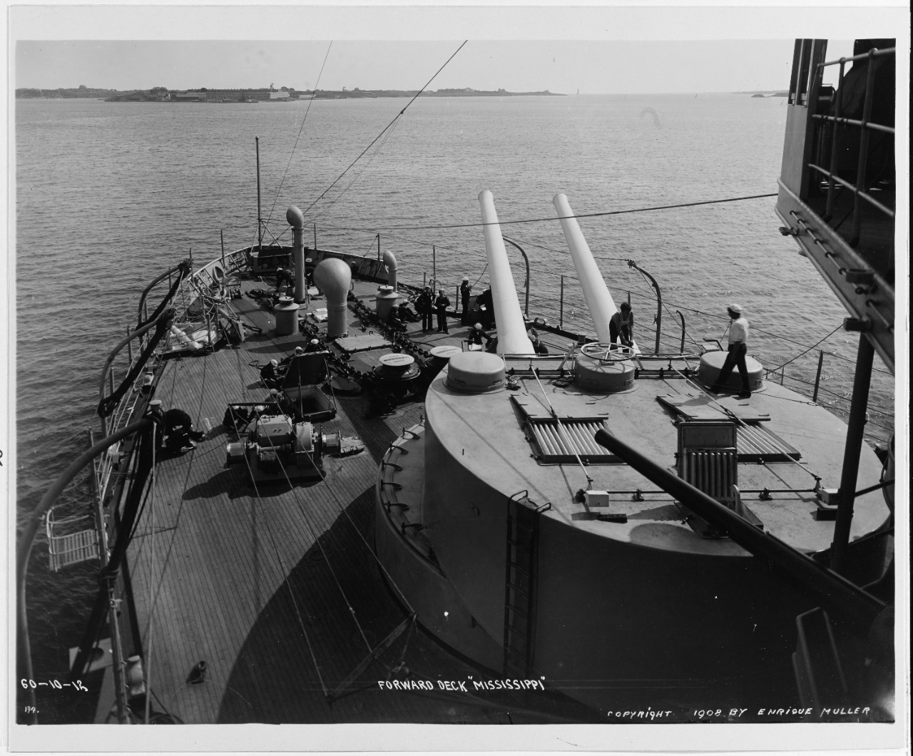 Photo #: NH 46043  USS Mississippi (Battleship # 23)