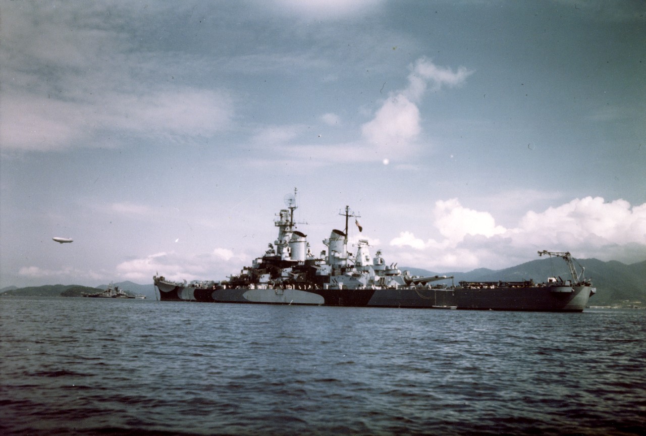 Photo #: 80-G-K-4523 (Color)  USS Missouri (BB-63)