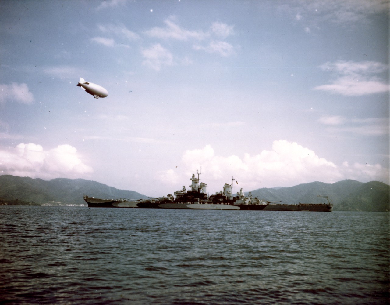 Photo #: 80-G-K-4576 (Color)  USS Missouri (BB-63)