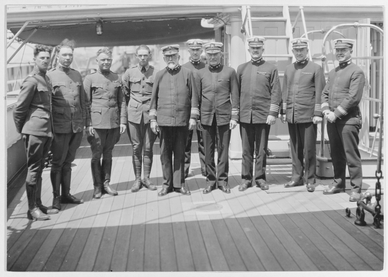 Photo #: NH 53253  Officers on board USS Intrepid at the Mare Island Navy Yard, California, circa spring 1919
