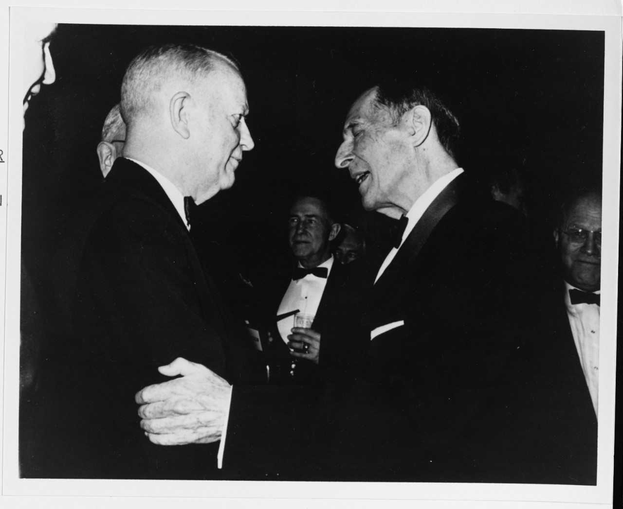 Photo #: NH 93213  Admiral Arleigh A. Burke, USN (Retired) (left) with General of the Army Douglas MacArthur