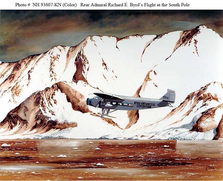 Photo #: NH 93607-KN (Color)  Rear Admiral Richard E. Byrd's Flight at the South Pole