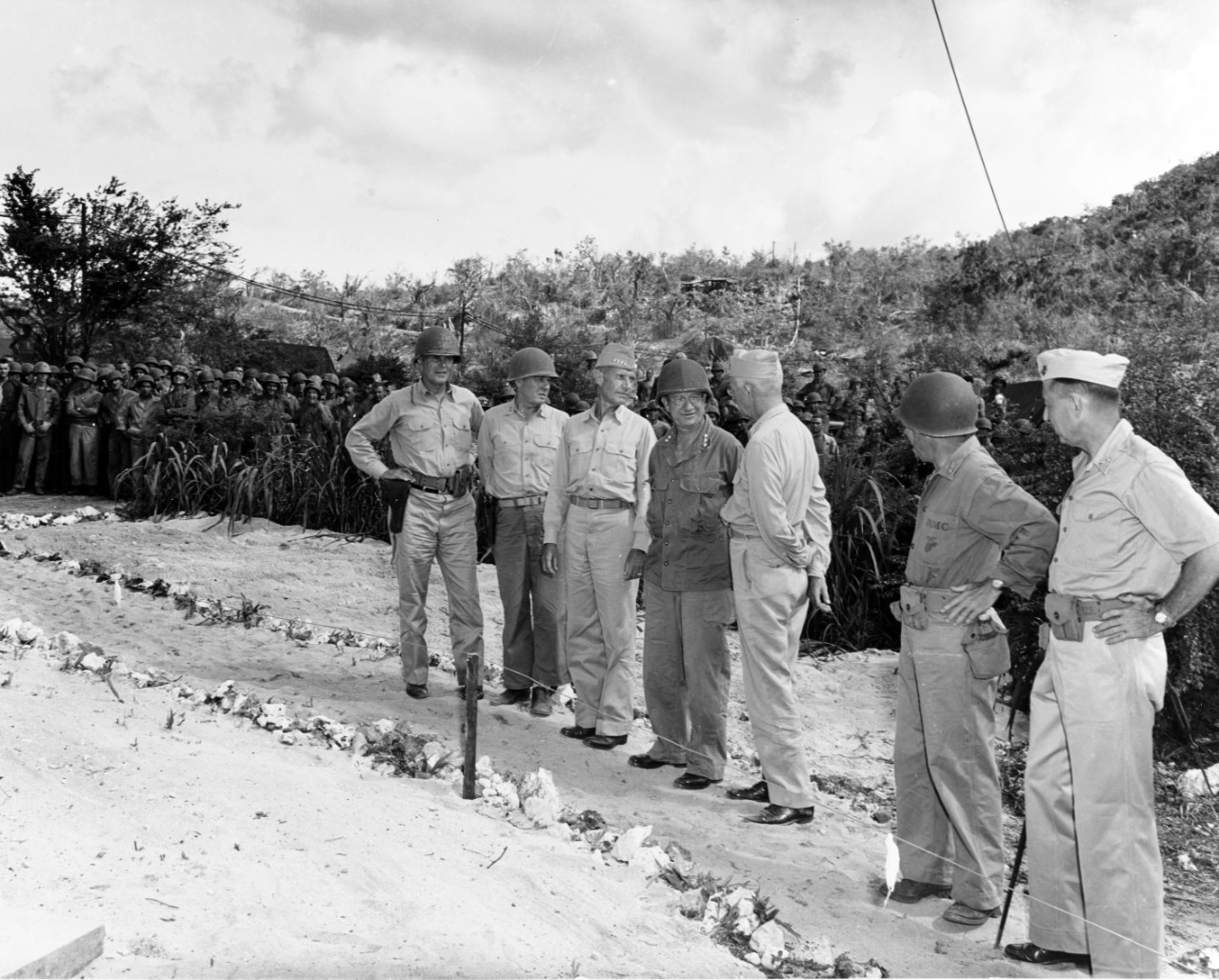 Photo #: 80-G-284248  Tinian Flag Raising Ceremonies, August 1944