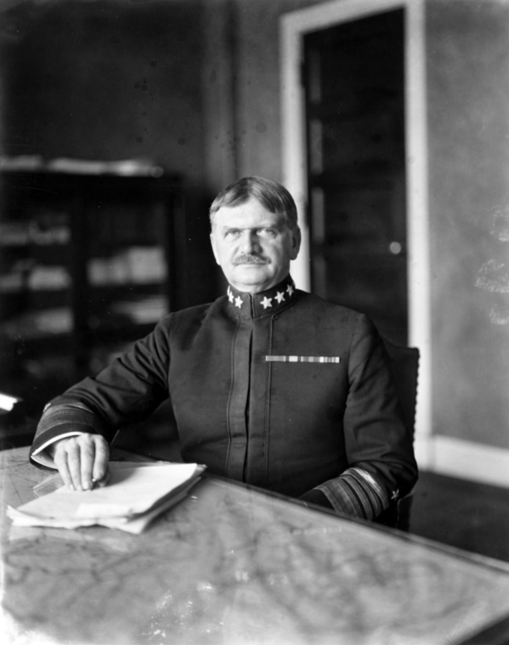 Admiral Robert E. Coontz, USN, Chief of Naval Operations, at his desk, 1919. 