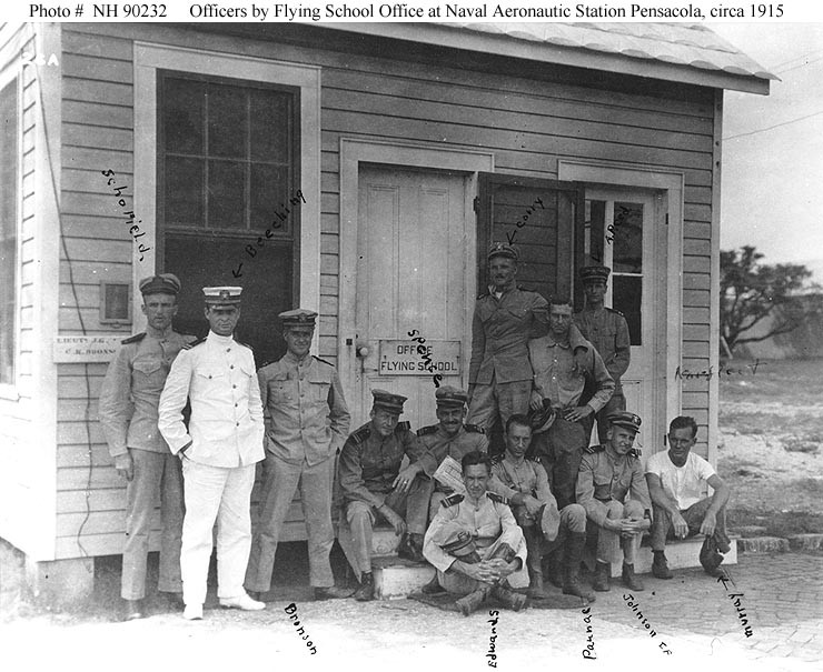 Photo #: NH 90232  Officers at the Naval Aeronautic Station, Pensacola, Florida, circa 1915