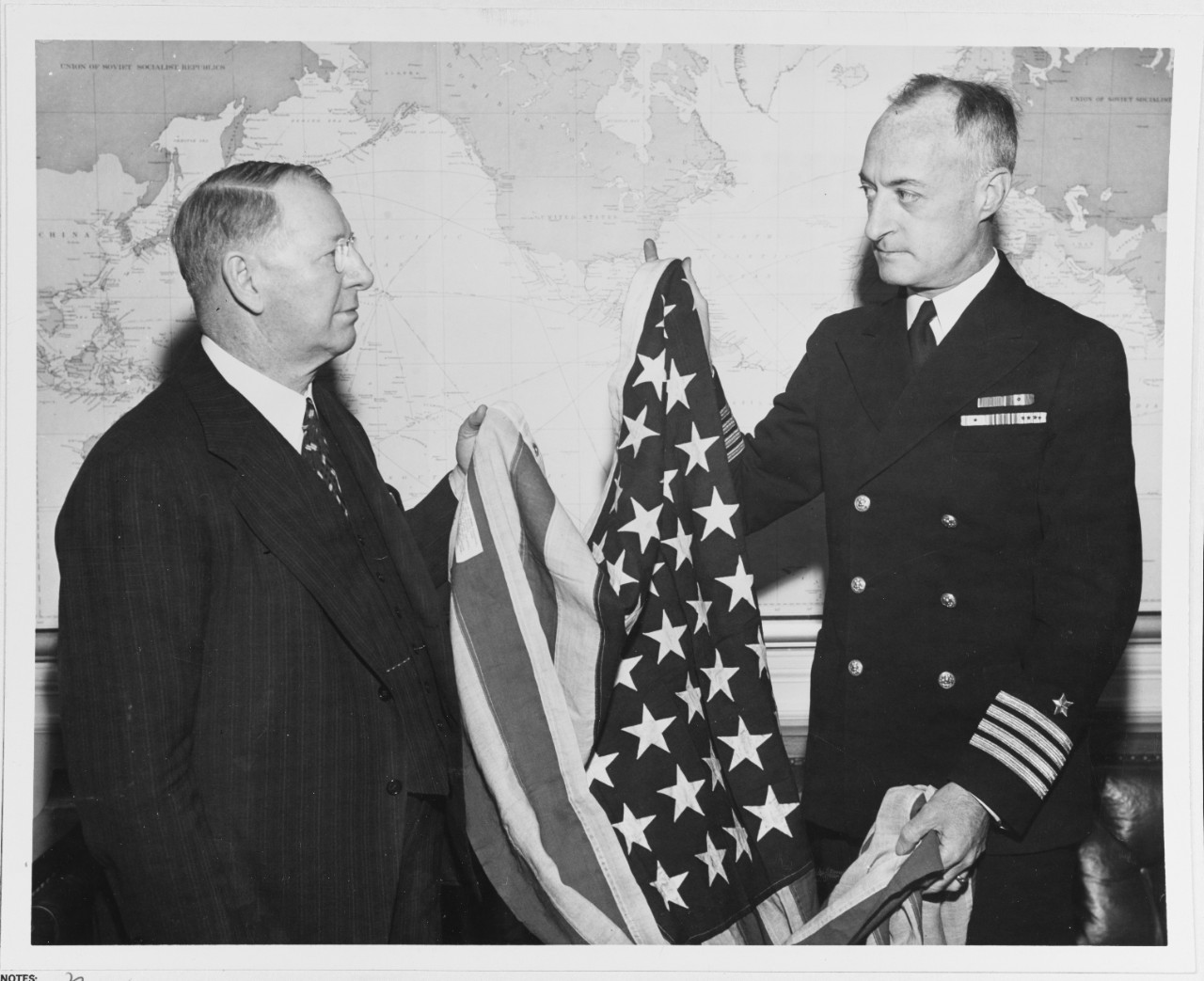 Photo #: 80-G-44879  Secretary of the Navy Frank Knox (left)  
