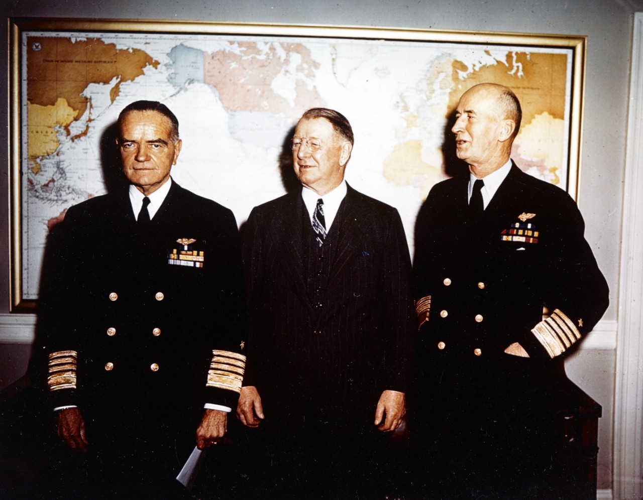 Photo #: 80-G-K-13716 Admiral William F. Halsey, USN (left)  